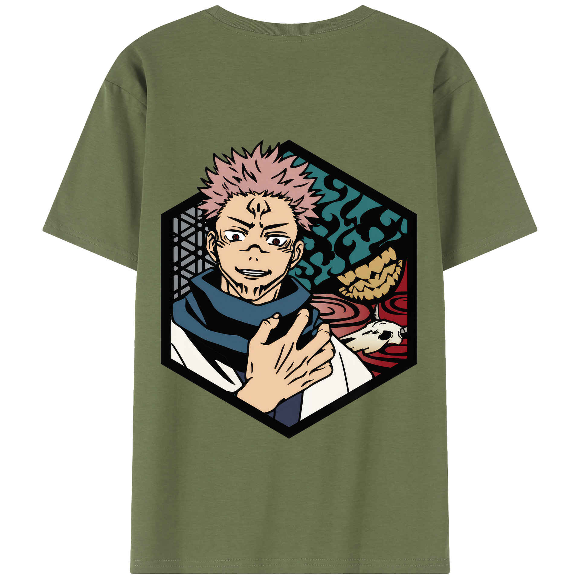 （画像用） 呪術廻戦 Jujutsu Kaisen 綿100％半袖Tシャツ（背面プリント）